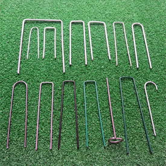 Garden-Steel-Galvanized-Landscape-Grass-U-Shape-SOD-Staple-Fabric-Pins-Wire-Stakes