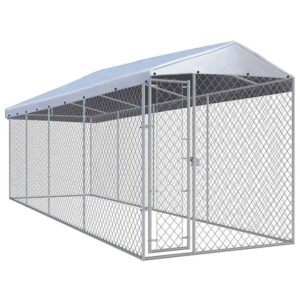berkfield outdoor dog kennel with roof 760x190x225 cm 7719883682969 05c mp