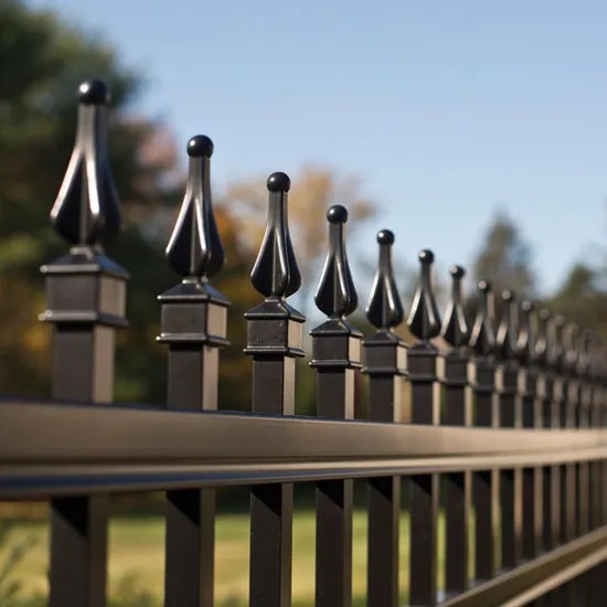 powder coated custom wrought iron spear top ornamental fence powder coated custom wrought iron spear top ornamental fence