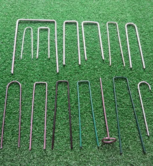 garden steel galvanized landscape grass u shape sod staple fabric pins wire stakes